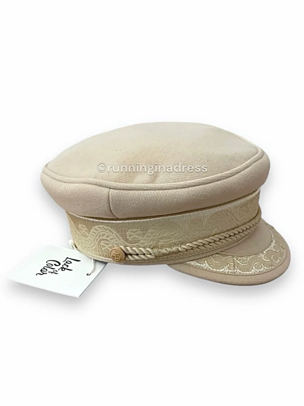 NWT Lack of Color Riviera Cap Cream Gold Baker Boy Fisherman Sailor Hat M 57